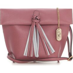 Torebki klasyczne damskie: Skórzana torebka w kolorze brudnego różu – 35 x 30 x 20 cm
