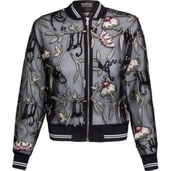 Kurtka MARKUS LUPFER CHARLOTTE MONKEY FLOWER Print|Czarny. Czarne kurtki sportowe damskie marki Markus Lupfer, z haftami, z jedwabiu, bez kaptura. W wyprzedaży za 1665,00 zł.
