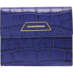 Portfele damskie: Emporio Armani PORTAFOGLIO COCCO Portfel inchiostro
