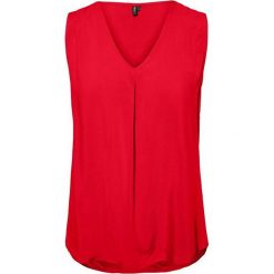 Vero Moda Damska bluzka damska Eva V-Neck S/L Top Color Chinese Red (rozmiar XS). Czerwone bluzki damskie Vero Moda, s, bez wzorów, bez kołnierzyka. W wyprzedaży za 48,00 zł.
