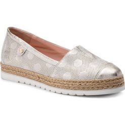 Espadryle EKSBUT - 29-5346-672/F22-1G Złoto. Żółte espadryle damskie marki Eksbut, bez wzorów, ze skóry, bez obcasa, na płaskiej podeszwie. Za 259,00 zł.