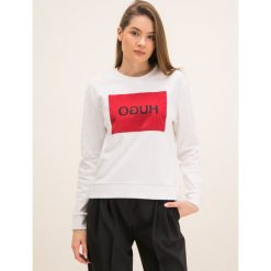 Bluza Hugo Nicci_3 50413570. Czarne bluzy damskie HUGO, m, bez wzorów, z bawełny, bez rękawów, bez kaptura. W wyprzedaży za 309,00 zł.