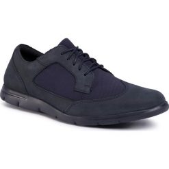 Półbuty CLARKS - Vennor Wing 261480397 Navy Combi. Niebieskie półbuty męskie Clarks, na co dzień, bez wzorów, ze skóry, bez zapięcia. Za 399,00 zł.
