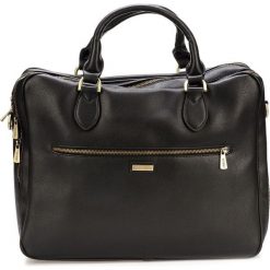 Bobby Black torba męska czarna. Czarne torby męskie skórzane Bobby Black, bez wzorów, ze skóry ekologicznej, eleganckie. Za 269,00 zł.