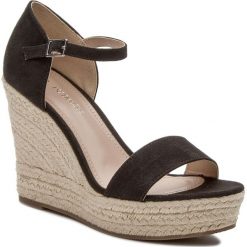 Espadryle DEEZEE - LS4514-16 Black. Czarne espadryle damskie DeeZee, bez wzorów, ze skóry ekologicznej, bez obcasa, na obcasie. W wyprzedaży za 79,99 zł.
