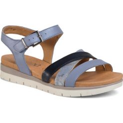 Sandały CAPRICE - 9-28603-24 Skyblue Comb 859. Niebieskie klapki damskie Caprice, bez wzorów, ze skóry, bez obcasa. Za 249,00 zł.