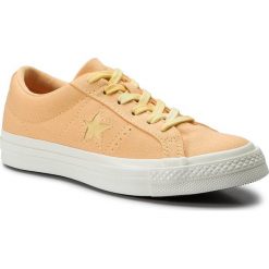 Tenisówki CONVERSE - One Star Ox 564153C Melon Baller/Butter Yellow. Żółte półbuty damskie Converse, bez wzorów, z gumy, bez zapięcia. W wyprzedaży za 219,00 zł.