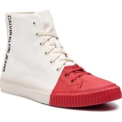 Sneakersy CALVIN KLEIN JEANS - Ivor S0599 Bright White/Tomato. Czerwone sneakersy męskie Calvin Klein Jeans, bez zapięcia. W wyprzedaży za 319,00 zł.