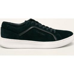 Calvin Klein - Buty skórzane. Niebieskie sneakersy męskie Calvin Klein, z zamszu, na sznurówki. Za 499,90 zł.