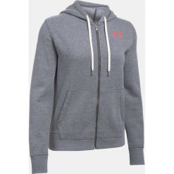 Bluzy sportowe damskie: Under Armour Bluza damska Favorite Fleece FZ szaro-różowa r.L (1298415-090)