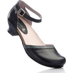 Wygodne czółenka skórzane bonprix czarny. Czarne czółenka damskie marki bonprix, bez wzorów, ze skóry, bez obcasa, na obcasie. Za 239,99 zł.