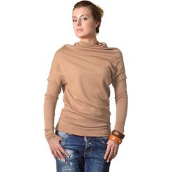 Sweter w kolorze beżowym. Brązowe swetry klasyczne damskie marki Lada Lucci, xxs, ze stójką. W wyprzedaży za 189,95 zł.