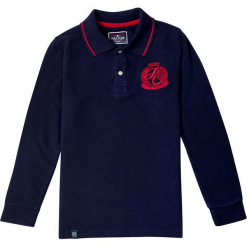 Koszulka polo w kolorze granatowym. Niebieskie t-shirty chłopięce marki Polo Club Women & Kids, z haftami, z bawełny. W wyprzedaży za 173,95 zł.