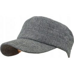 Czarna Letnia Męska Czapka z Daszkiem -Pako Jeans- Bawełniana, Patrolówka, w Paski, z Regulacją CPAPJNSDASZEK80803. Czarne czapki męskie Pako Jeans, na lato, w paski, z bawełny. Za 40,00 zł.