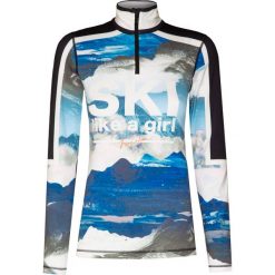 Golf BOGNER ILVY. Szare swetry damskie Bogner, bez wzorów, z tkaniny, z krótkim rękawem, krótkie, bez kaptura. W wyprzedaży za 590,00 zł.