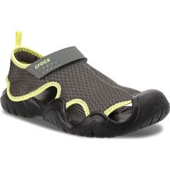 Sandały męskie: Sandały CROCS – Swiftwater Sandal M 15041 Slate Grey/Tennis Ball Green