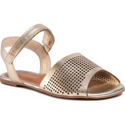 Sandały BIBI - Litte Me 1104029 White Gold. Żółte sandały dziewczęce Bibi, ze skóry ekologicznej, bez zapięcia. Za 189,00 zł.