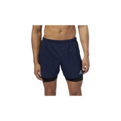 Szorty i Bermudy Reebok Sport Spodenki Running 2-1. Niebieskie spodenki sportowe męskie marki Reebok Sport, s, bez wzorów, sportowe. Za 159,00 zł.