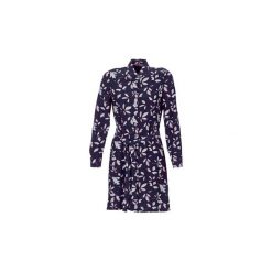 Sukienki krótkie Tommy Hilfiger NEA SHIRT DRESS LS. Niebieskie sukienki mini marki TOMMY HILFIGER, z krótkim rękawem. Za 591,20 zł.