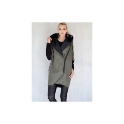 Parka khaki. Zielone płaszcze damskie Yoka, na wiosnę, s, bez wzorów, z bawełny, eleganckie, długie. Za 296,65 zł.