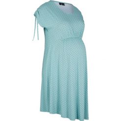 Sukienka ciążowa bonprix zielony szałwiowy - paisley. Zielone sukienki damskie bonprix, bez wzorów, bez kołnierzyka, moda ciążowa, bez rękawów. Za 99,99 zł.