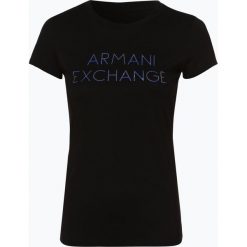 Armani Exchange - T-shirt damski, czarny. Czarne t-shirty damskie Armani Exchange, xl, z napisami. Za 169,95 zł.