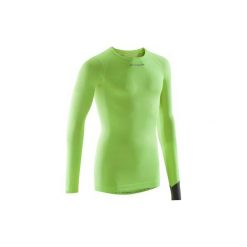 Podkoszulka długi rękaw na rower 500 męska. Żółte podkoszulki męskie marki B'TWIN, xl, z elastanu, z długim rękawem. Za 59,99 zł.