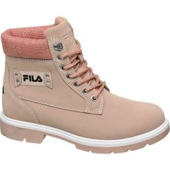Trapery damskie Fila różowe. Różowe botki damskie Fila, z materiału. Za 143,92 zł.