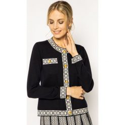 Sweter Tory Burch Kendra 64649. Niebieskie swetry damskie Tory Burch, xs, bez wzorów, z wełny, klasyczne, bez rękawów, bez kaptura. W wyprzedaży za 1259,00 zł.
