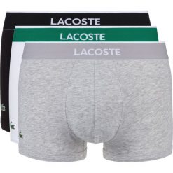 Lacoste 3-pack Bokserki Czarny Biały Szary. Szare bokserki męskie Lacoste, bez wzorów, z elastanu. Za 197,95 zł.