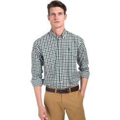 Koszula w kolorze zielono-biało-czarnym. Czarne koszule męskie Polo Club Men, xxl, z haftami, z bawełny, button down, bez rękawów. W wyprzedaży za 175,95 zł.