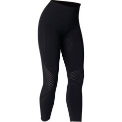 Legginsy do jogi. Czarne legginsy damskie DOMYOS, s, bez wzorów, z elastanu. Za 129,99 zł.
