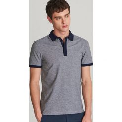 Koszula polo slim fit - Szary. Szare koszule męskie Reserved, s, bez wzorów, polo, bez rękawów. Za 79,99 zł.