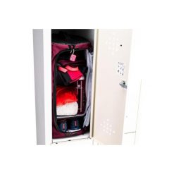 Torba fitness kardio 40l. Niebieskie torby męskie sportowe DOMYOS, bez wzorów, z poliesteru. Za 139,99 zł.