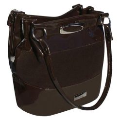 Torebki klasyczne damskie: Skórzana torebka w kolorze brązowym – (S)35 x (W)28 x (G)18 cm