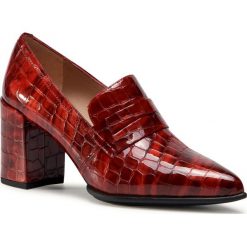 Półbuty UNISA - Kasia_Csh Bouquet Coco Shiny. Czerwone półbuty damskie Unisa, bez wzorów, ze skóry, bez obcasa, na obcasie, bez zapięcia. Za 569,00 zł.