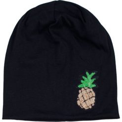 Czapka damska beanie Ananasowa czarna. Czerwone czapki zimowe damskie marki Art of Polo. Za 30,84 zł.
