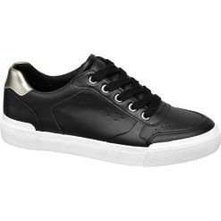 Sneakersy damskie Graceland czarne. Czarne sneakersy damskie Graceland, z gumy. Za 99,90 zł.
