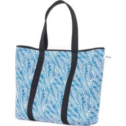 Torebki klasyczne damskie: Torebka w kolorze niebiesko-białym – (S)52 x (W)35 x (G)14 cm
