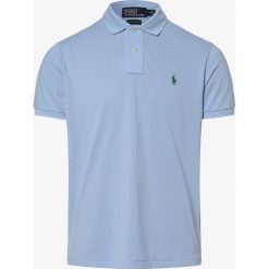 Polo Ralph Lauren - Męska koszulka polo – Custom Slim Fit, niebieski. Niebieskie koszulki męskie Polo Ralph Lauren, m, bez wzorów, bez rękawów. Za 479,95 zł.