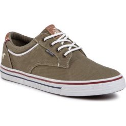Tenisówki MUSTANG - 4147-303-777 Khaki. Zielone półbuty męskie Mustang, bez wzorów, z gumy, bez zapięcia. Za 229,00 zł.