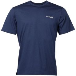 Columbia Koszulka Męska Pfg Tools Elements Short Sleeve Collegiate Navy S. Niebieskie koszulki sportowe męskie marki Columbia, s, z bawełny. W wyprzedaży za 85,00 zł.