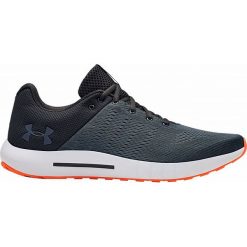 BUTY UNDER ARMOUR UA MICRO G PURSUIT. Szare buty sportowe męskie marki Under Armour, na wiosnę, z materiału, bez zapięcia, do biegania. Za 249,99 zł.