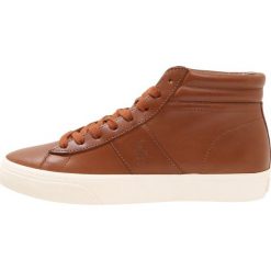 Polo Ralph Lauren SHAW Sneakersy wysokie deep saddle tan. Pomarańczowe sneakersy męskie marki Polo Ralph Lauren, bez wzorów, ze skóry, bez zapięcia. Za 509,00 zł.