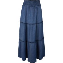 Spódnica maxi przyjazna dla środowiska, TENCEL™ lyocell bonprix ciemnoniebieski. Niebieskie spódniczki damskie bonprix, bez wzorów, z lyocellu, maxi. Za 129,99 zł.