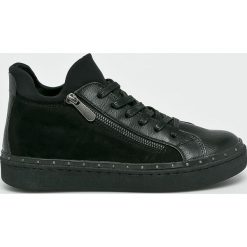Marco Tozzi - Buty. Czarne buty sportowe damskie Marco Tozzi, bez wzorów, ze skóry, sportowe. W wyprzedaży za 139,90 zł.