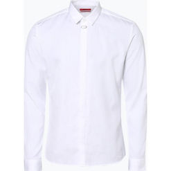 HUGO - Koszula męska – Ero3, czarny. Czarne koszule męskie HUGO, s, bez wzorów, eleganckie, bez kołnierzyka, bez rękawów. Za 429,95 zł.