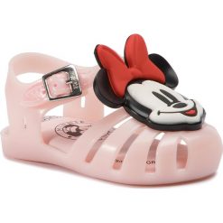 Sandały MELISSA - Mini Melissa Aranha + Mickey A 32499 Pink/White 50552. Różowe sandały dziewczęce Melissa, z tworzywa sztucznego, bez zapięcia. W wyprzedaży za 249,00 zł.