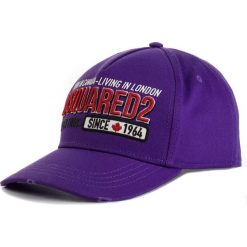 Czapka z daszkiem DSQUARED2 - Baseball BCM0199 08C00001 9201 Viola. Fioletowe czapki męskie Dsquared2, bez wzorów, z bawełny. W wyprzedaży za 419,00 zł.