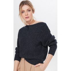 Sweter z prostym dekoltem - Niebieski. Niebieskie swetry damskie Mohito, s, bez wzorów, bez rękawów, bez kaptura. Za 139,99 zł.